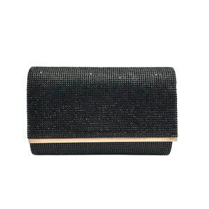 I.N.C. International Concepts Black Microstone Badazzled Caitlyn Clutch